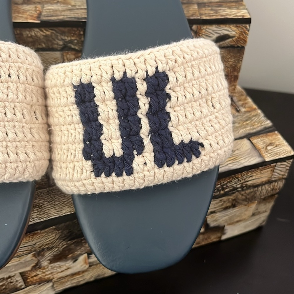 NWT KAANAS Tesia Slide Sandals - Navy - Size 7 - Picture 7 of 10